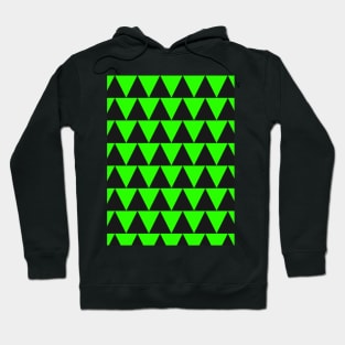 Lime Green and Black Zig Zag Design Hoodie